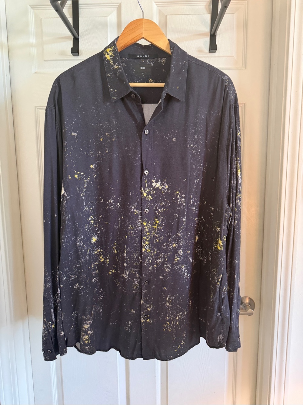 Ksubi Men's Paint Splatter Button Down Shirt XL